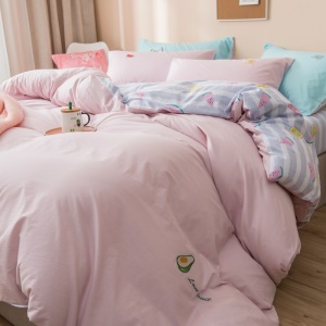 LOVO 罗莱生活出品四件套纯棉床上四件套双人全棉床上用品床单被罩套件 奇异果园 1.5米床（被套200x230cm）