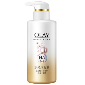 玉兰油 OLAY水光肌玻尿酸沐浴露套装 滋养百花蜜300ml+莹亮白珍珠300ml 冰激淋口味 干皮挚爱
