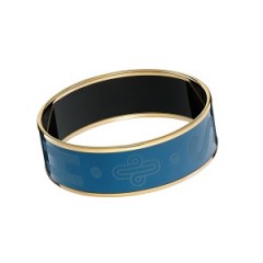 爱马仕（Hermes）女士手镯 珐琅 镀金金属配件H111694F 0170代购 蓝色 70