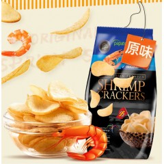 啪啪通（Papatonk）印尼进口虾片 原味虾片85g*3袋 薯片膨化食品 网红休闲零食小吃