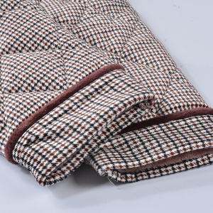 芬腾 睡衣男加厚三层夹棉经典格纹翻领秋冬家居服男士睡衣Q9981750652 咖啡 XL