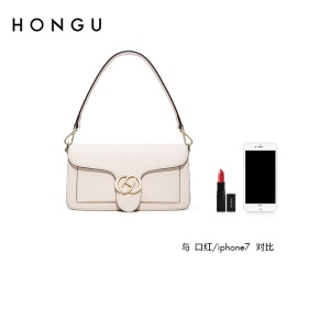 红谷包包女包新款潮流行百搭腋下包女牛皮复古洋气单肩新款手提包 米白