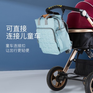 婧麒（JOYNCLEON）妈咪包妈妈背奶包双肩包多功能大容量外出时尚妈妈母婴包宝妈婴儿背包 梦幻塔【大号】【科学设计多功能时尚妈咪包】