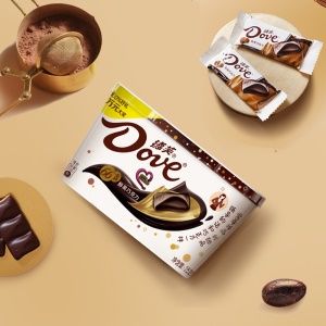 德芙（Dove）66%醇黑巧克力碗装礼物糖果巧克力休闲零食252g